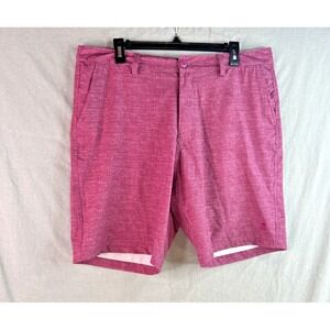 Island Inspired Resort Shorts Men's Size‎ 36 Pink Linen-Blend Casual Summer